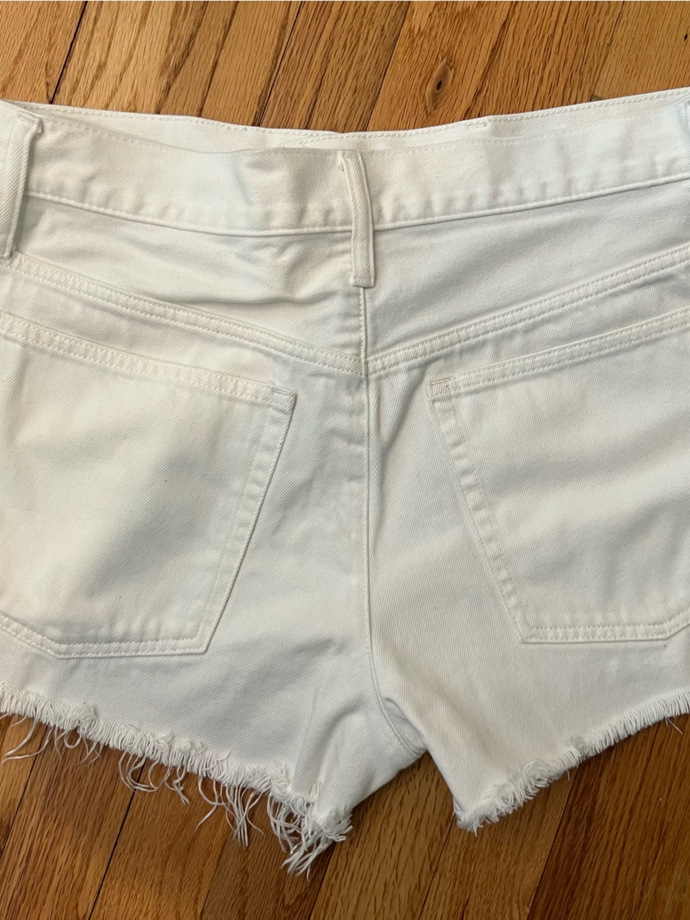 J. Crew White Frayed Denim shorts 30 - Picture 3 of 3